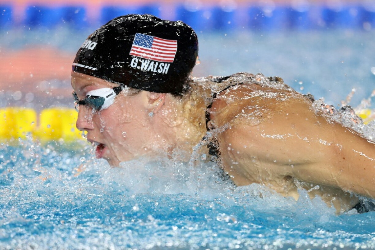 American swimmer Gretchen Walsh broke her own short-course world record in the 50m freestyle