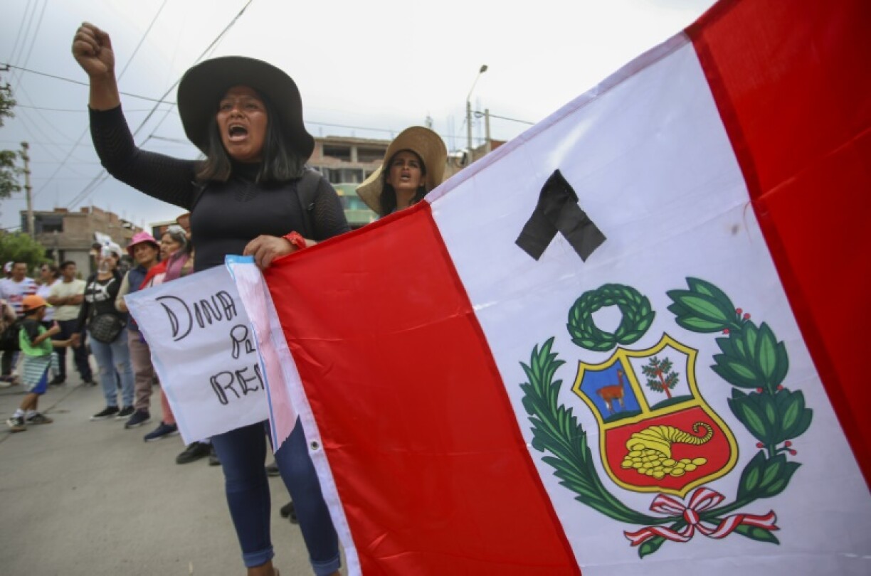 Manifestation à Ayacucho (centre) le 17 décembre 2022