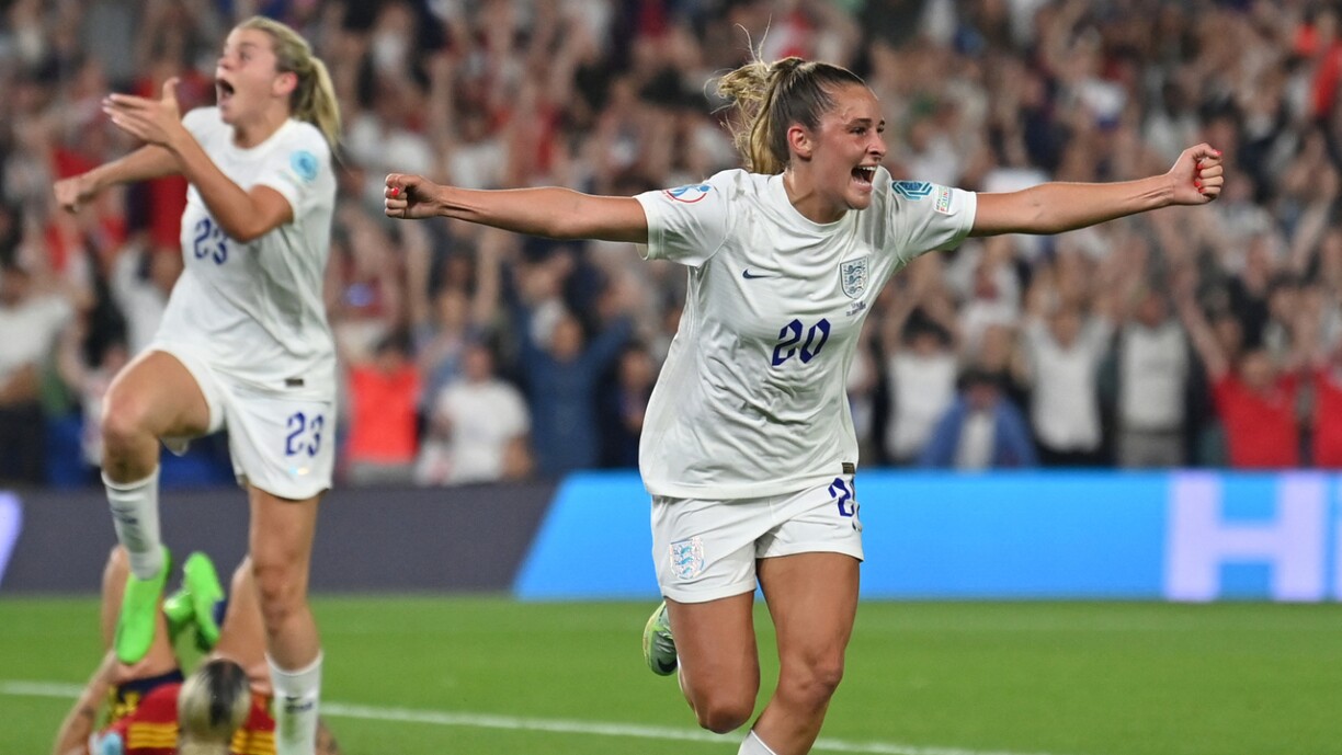 An enger spannender Véierelsfinall géint Spuenien huet sech England no Verlängerung duerchgesat.