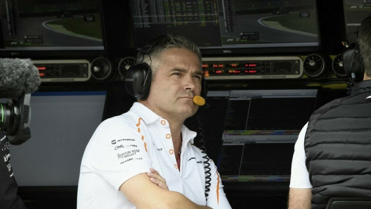 De Gil de Ferran am Asaz als Sportdirekter vu McLaren beim Grousse Präis vu Brasilien 2018