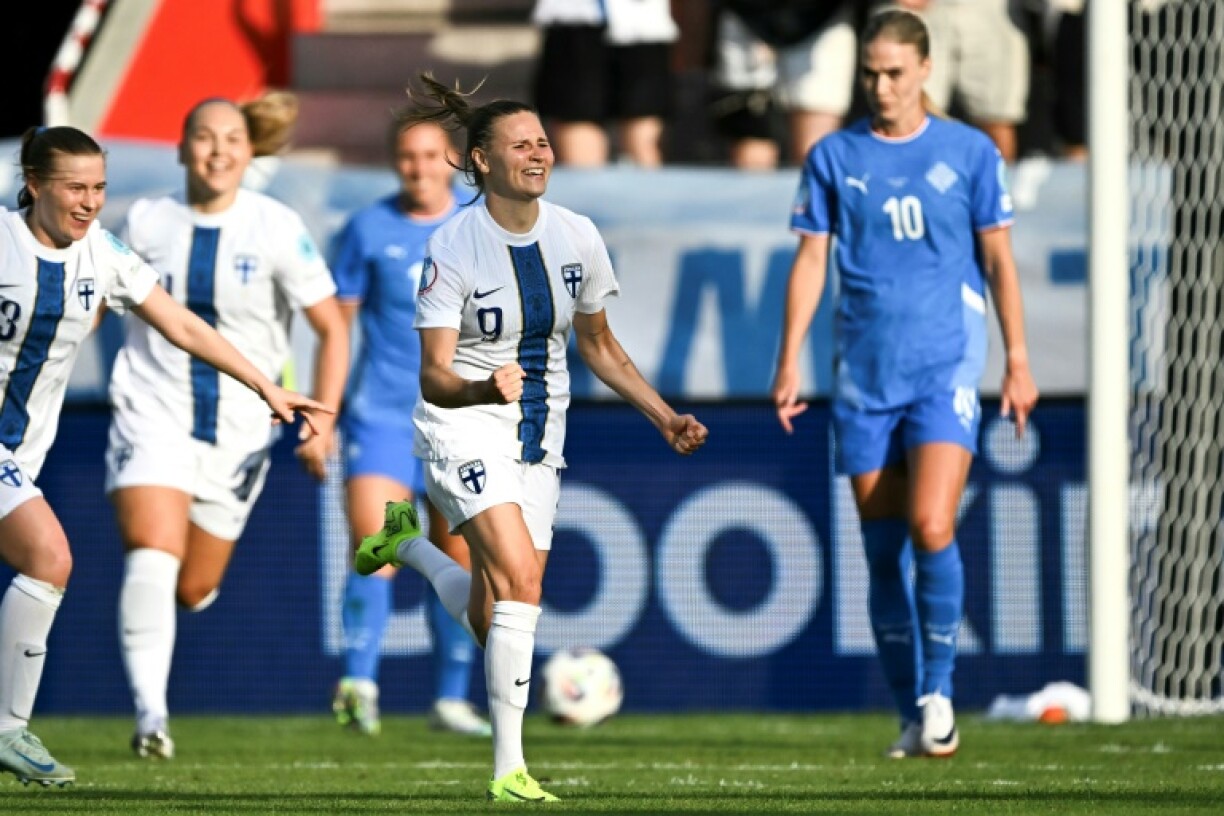 Katariina Kosola (C), scored Finland's winner against Iceland