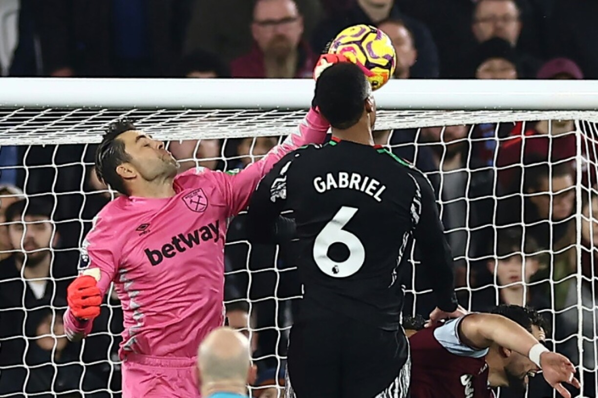 Gabriel Magalhaes (right)scored in Arsenal's win at West Ham