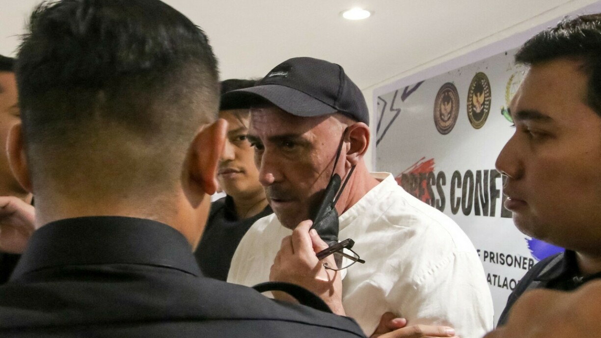 Serge Atlaoui à Jakarta avant son transfèrement en France.