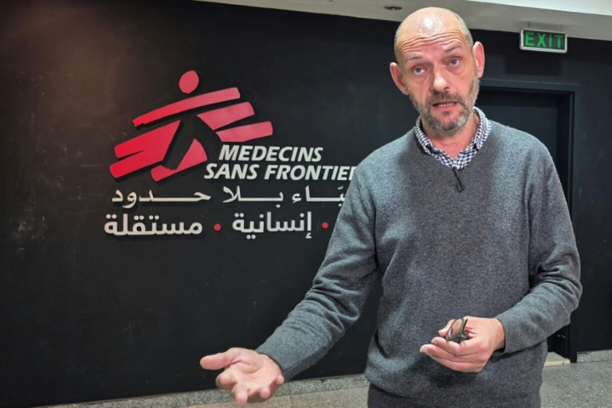 Filipe Ribeiro, chef de mission de l'ONG Médecins sans frontières (MSF) pour la Palestine, lors d'un entretien avec l'AFP à Amman, en Jordanie, le 18 février 2026