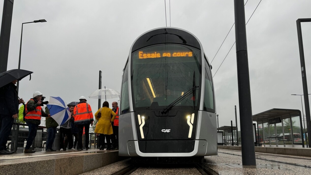 Le nouveau tronçon du tram de Luxembourg a été testé en mai dernier.