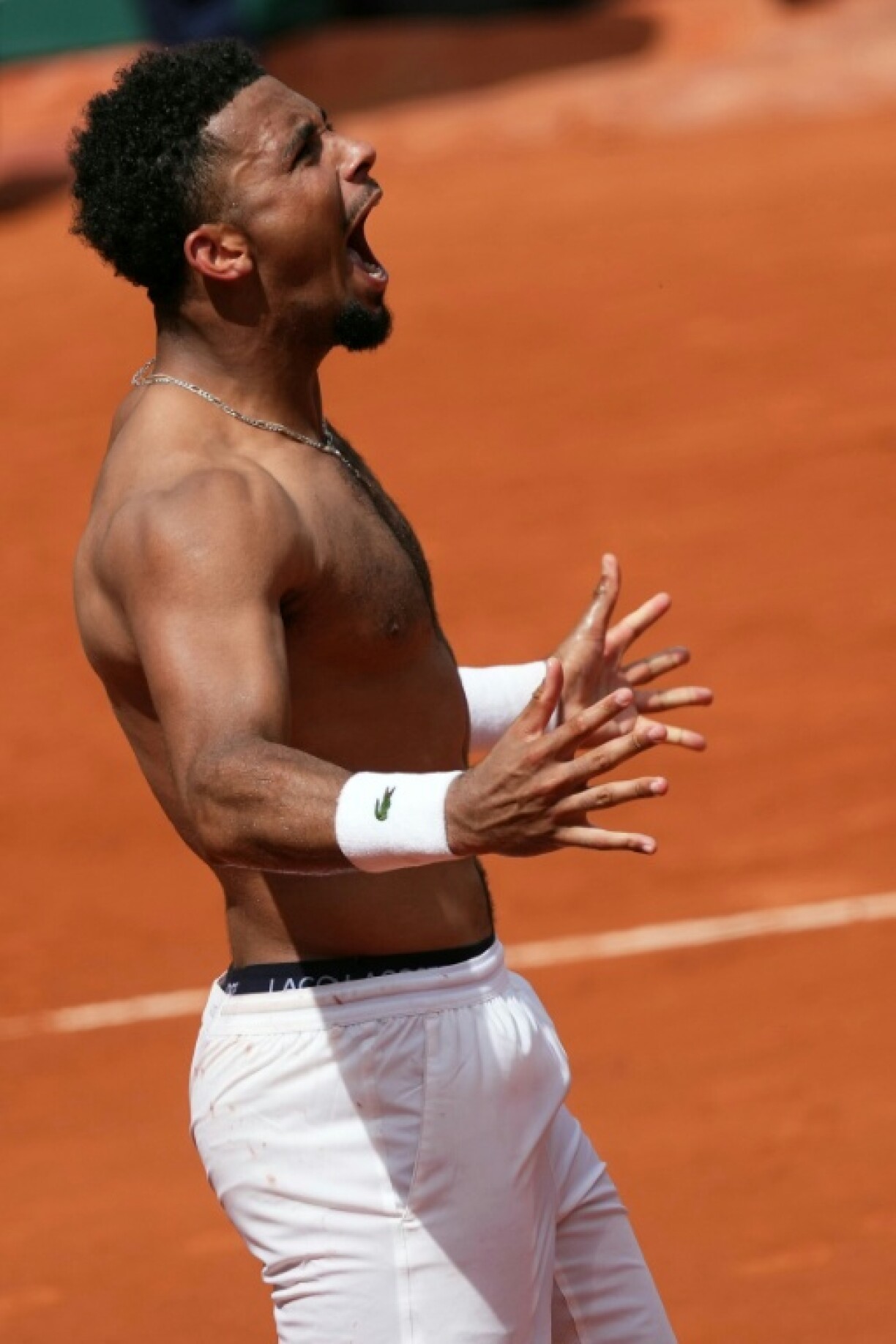 France's Arthur Fils celebrated wildly after a dramatic win over Jaume Munar