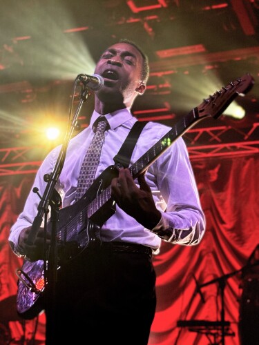 American singer Jalen Ngonda performing at O2 Academy Liverpool, March 12, 2025.