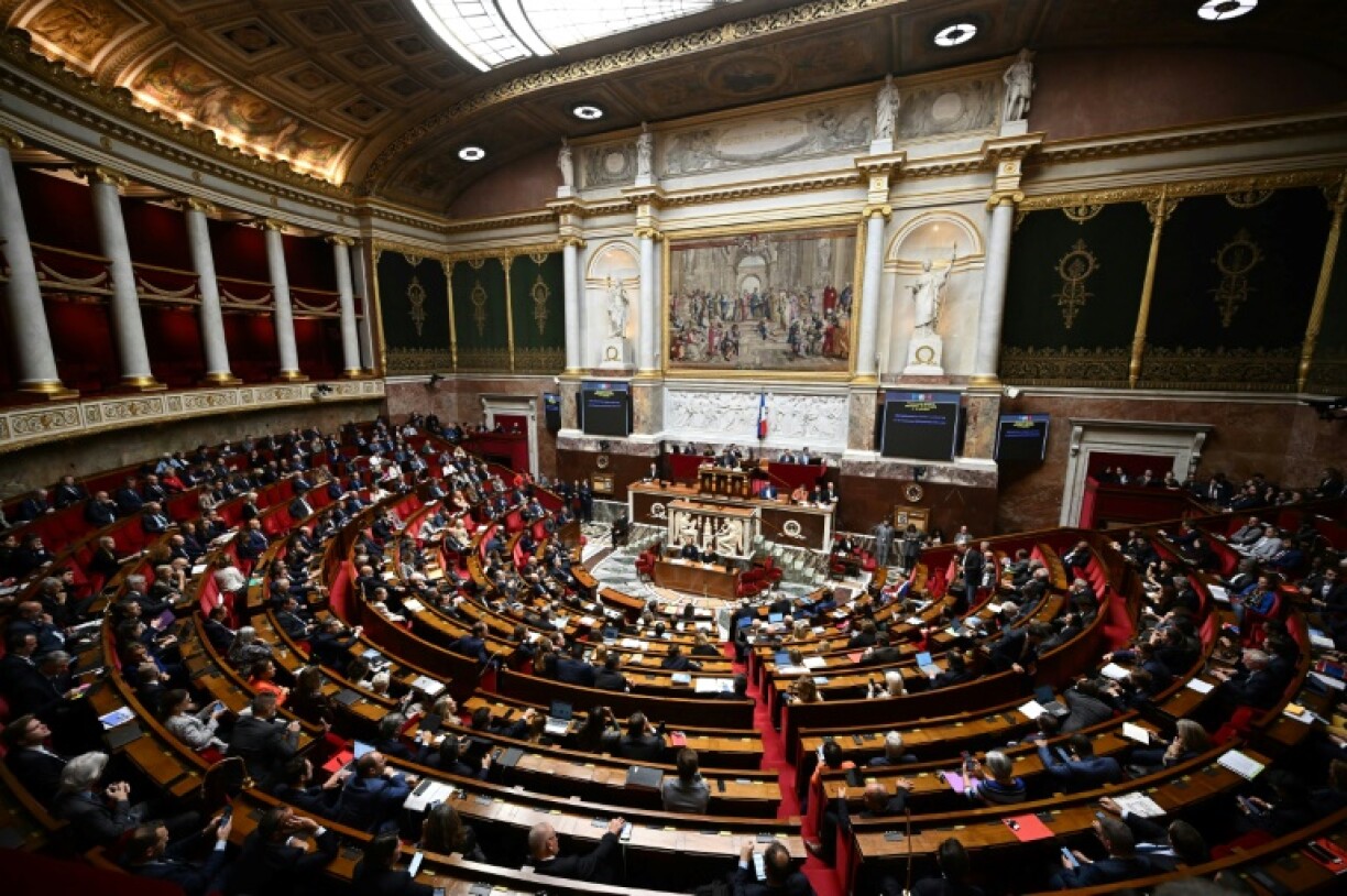 Vue générale de l'Assemblée nationale à Paris le 19 octobre 2022