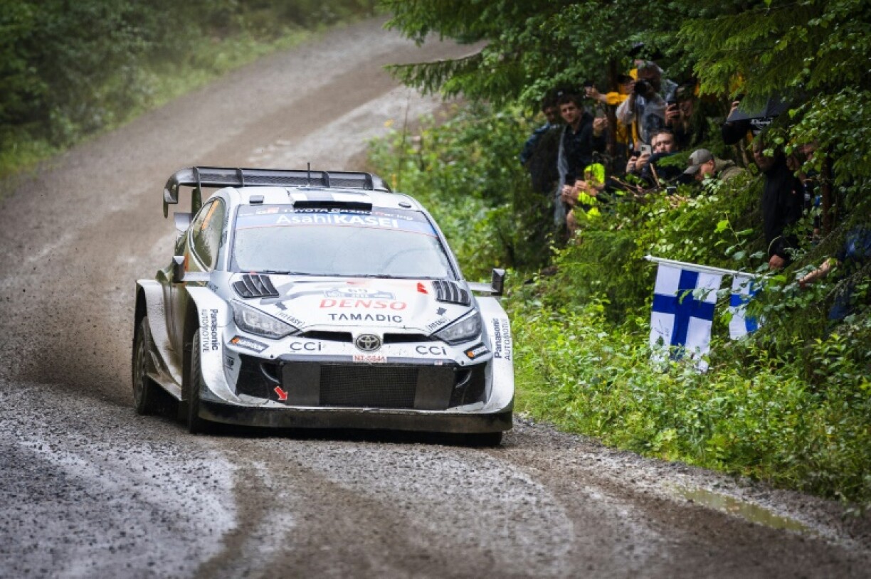 Finnish driver Kalle Rovanpera leads the way at home in the Rally of Finland