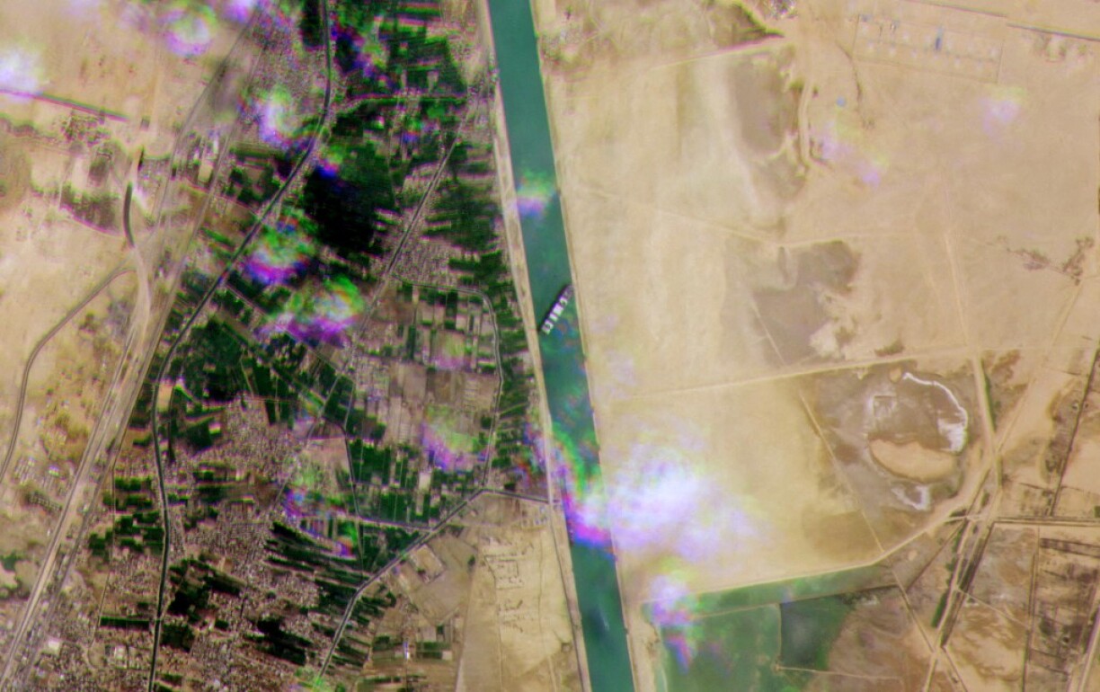 Une image satellite du canal de Suez