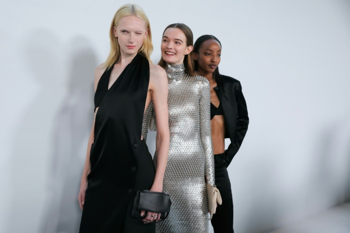 Courrège showed off dresses seemingly made from a single strip of fabric
