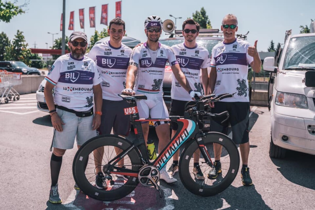 De Ralph Diseviscourt a seng Ekipp beim Glocknerman 2019.