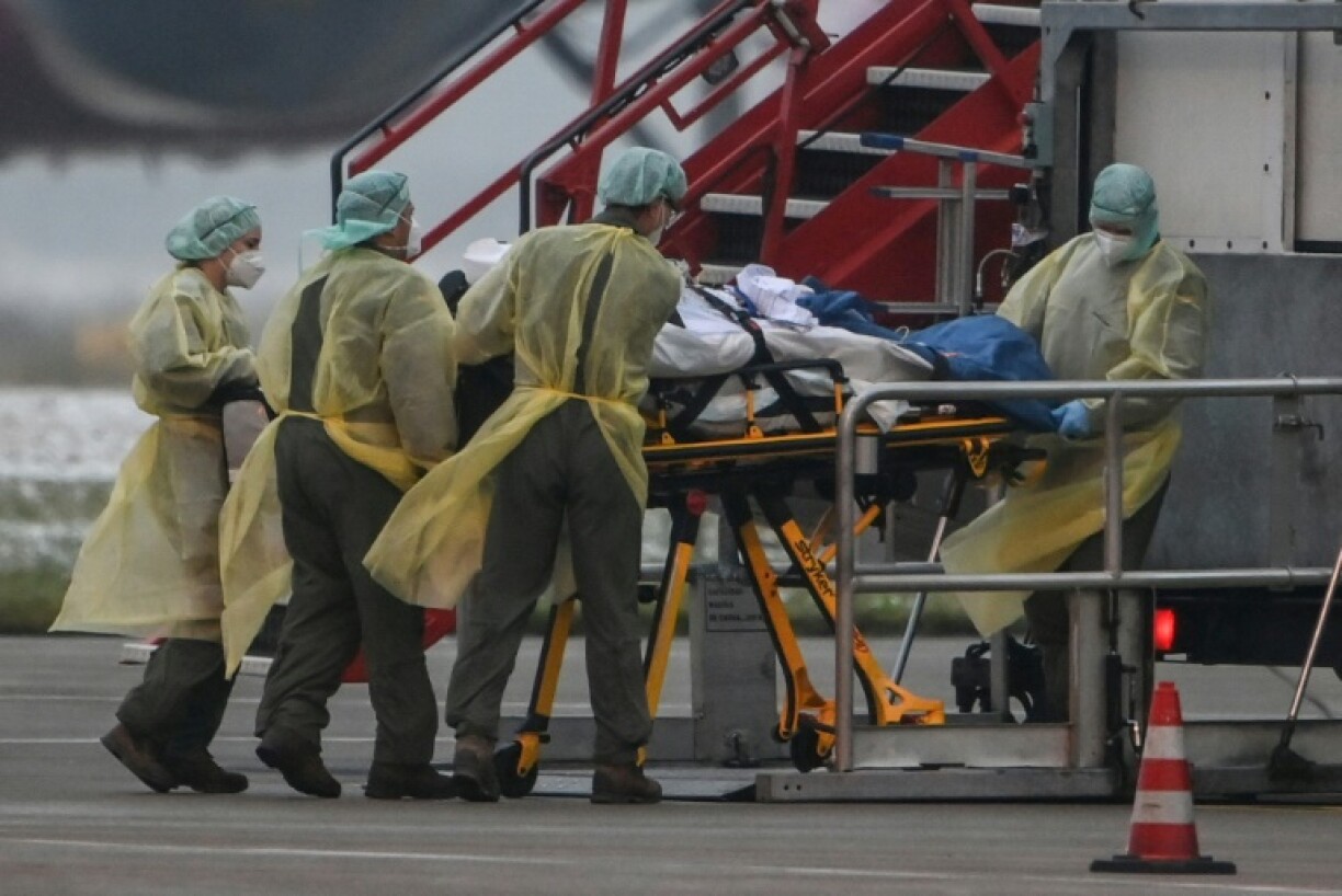 Germany used a military plane to transfer intensive-care Covid-19 patients to less afflicted regions