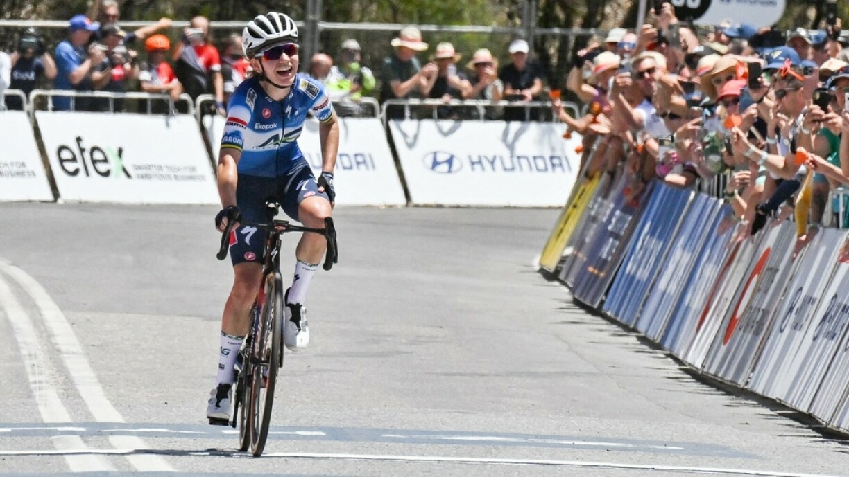 D'Sarah Gigante op der Tour Down Under am Januar 2025.
