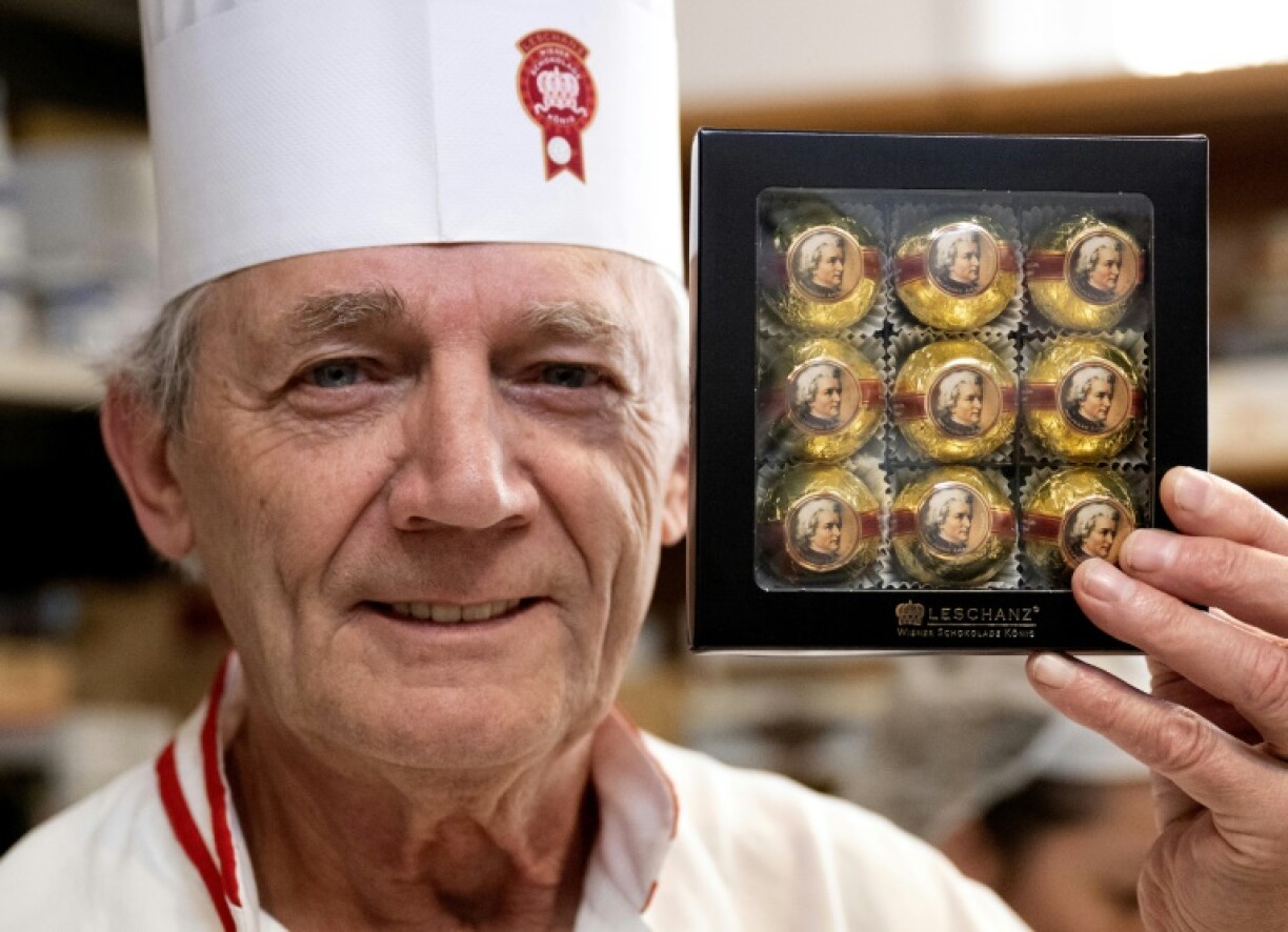 Master confectioner Wolfgang Leschanz's firm makes around 20,000 Mozartkugel chocolates by hand every year
