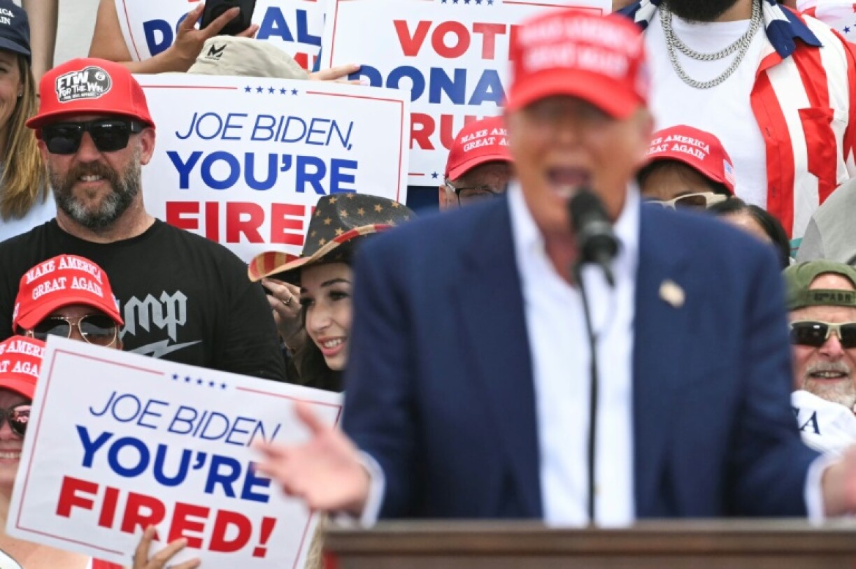 Donald Trump en meeting à Las Vegas (Nevada), le 9 juin 2024