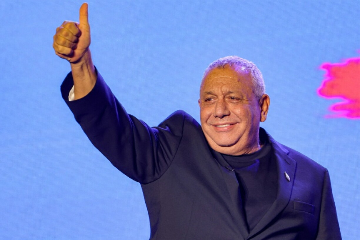 Gadi Eisenkot, former Israeli army chief of staff and top contender to be prime minister, speaks in Glilot north of Tel Aviv on October 13, 2026