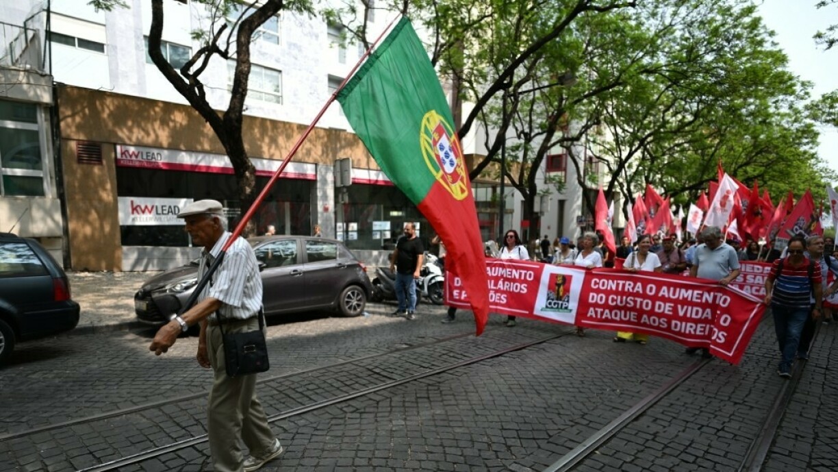 Une manifestation en faveur du pouvoir d'achat à Lisbonne le 28 juin.