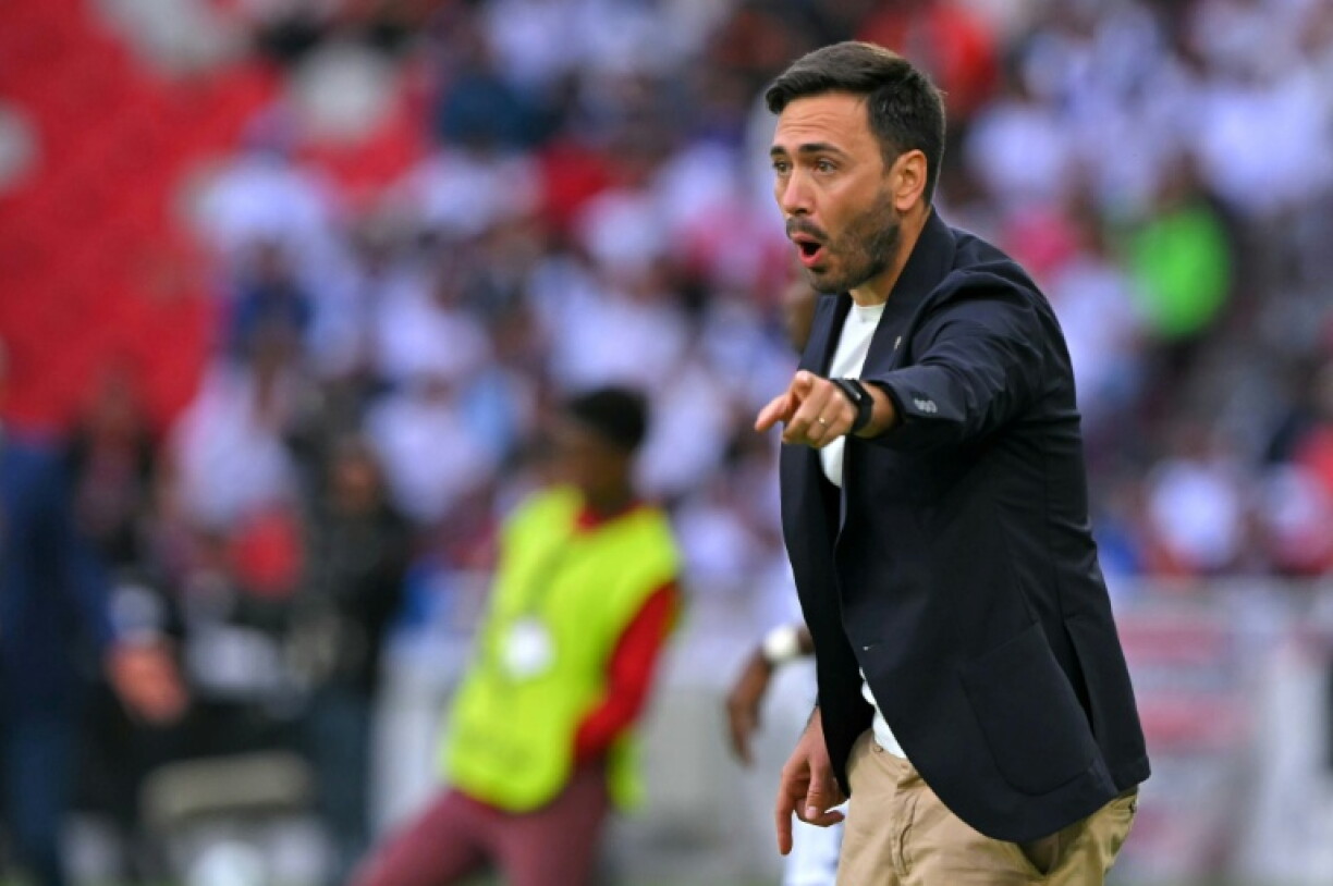 Davide Ancelotti, alors entraîneur de Botafogo, au cours du match de Copa Libertadores contre Liga de Quito le 21 aoît 2026 à Quito