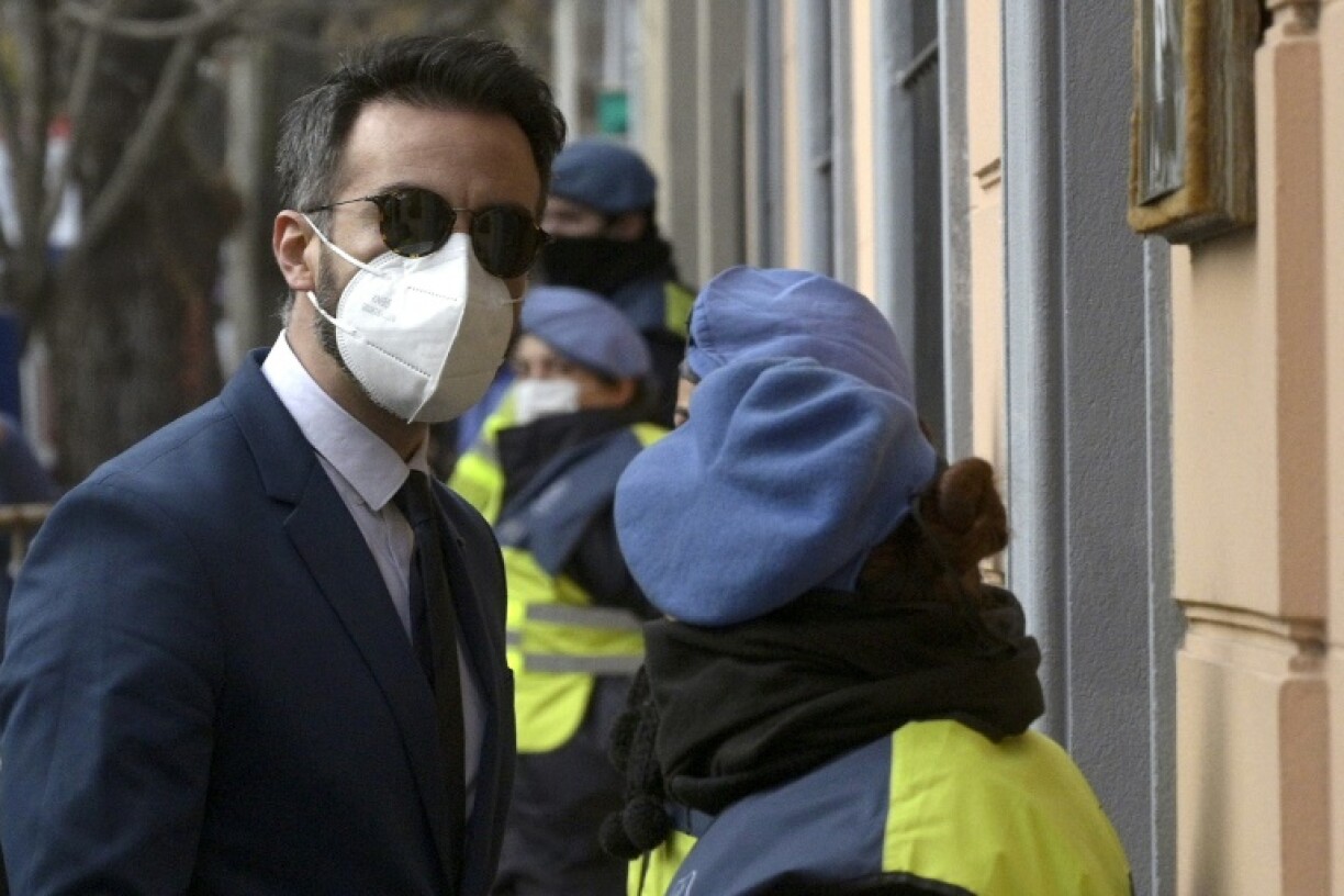 Le médecin personnel de Diego Maradona, Leopoldo Luque, à son arrivée au tribunal de San Isidro, dans la province de Buenos Aires, le 28 juin 2021