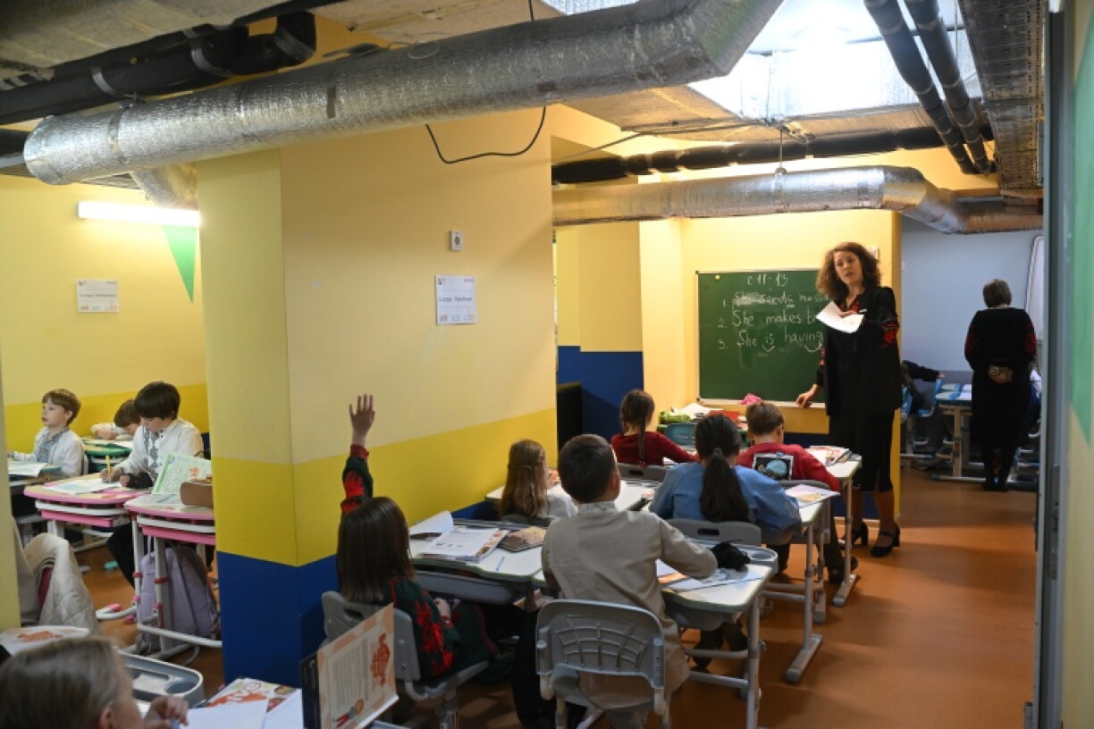 Ukrainian children are being taught in underground classrooms as a result of Russia's attacks