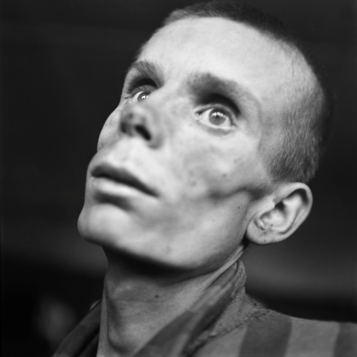 A prisoner at Dachau: Schwab's talent, particularly his powerful portraiture, took years to be recognised