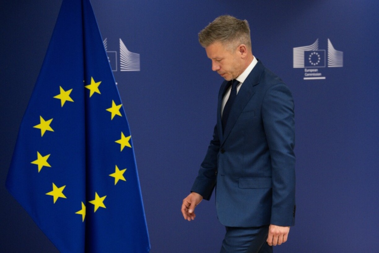 Peter Magyar, qui doit être investi Premier ministre de la Hongrie, ici 29 avril 2026 à Bruxelles