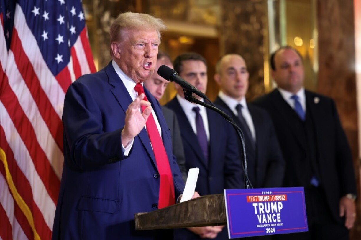 Donald Trump lors d'une conférence de presse à New York, le 6 septembre 2024