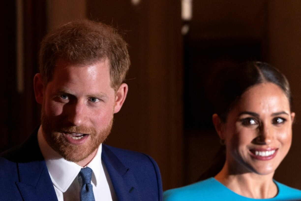 Le prince Harrry et son épouse Meghan à Londres, le 5 mars 2020