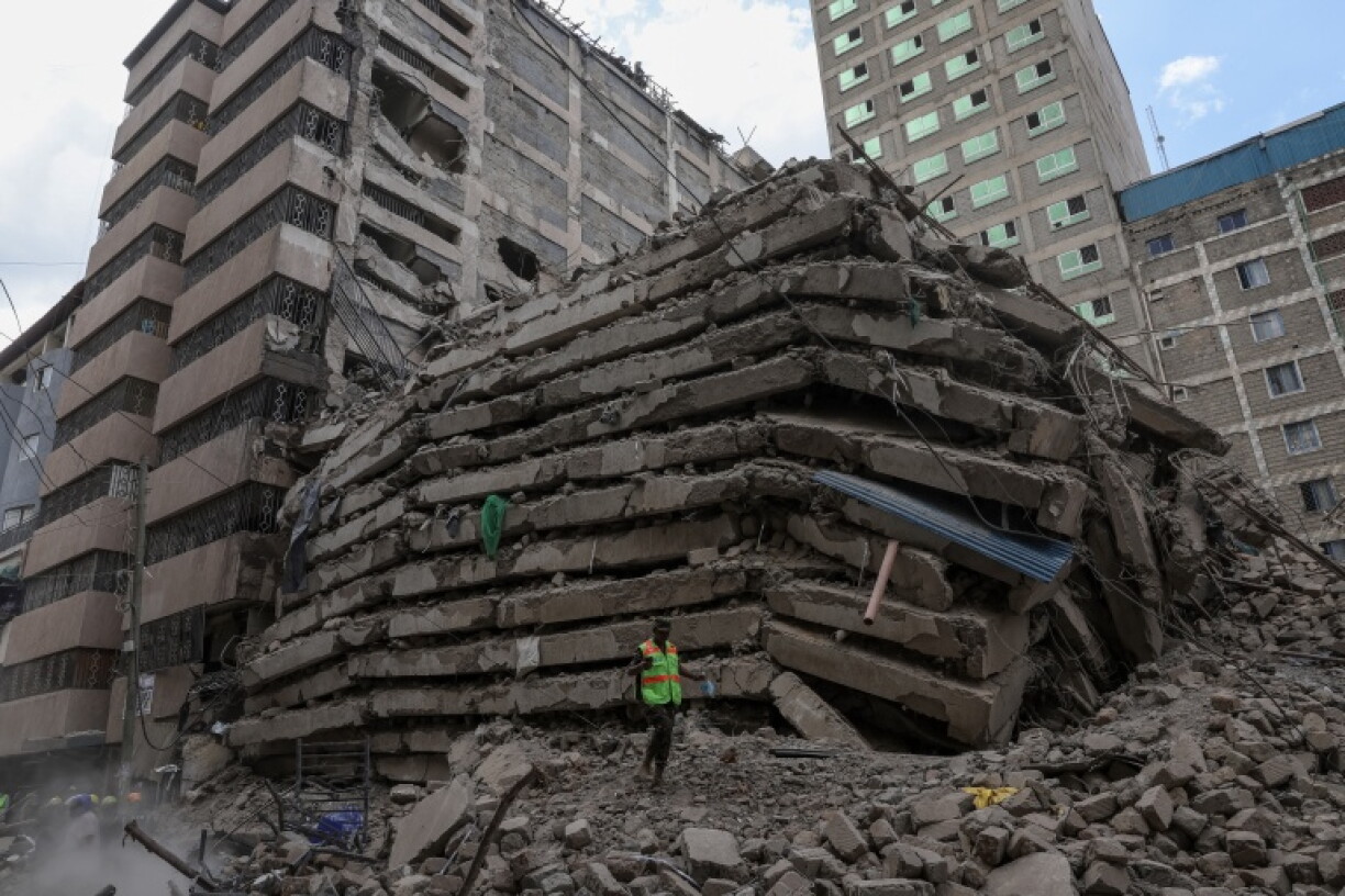 A tall building in Nairobi has collapsed while under construction
