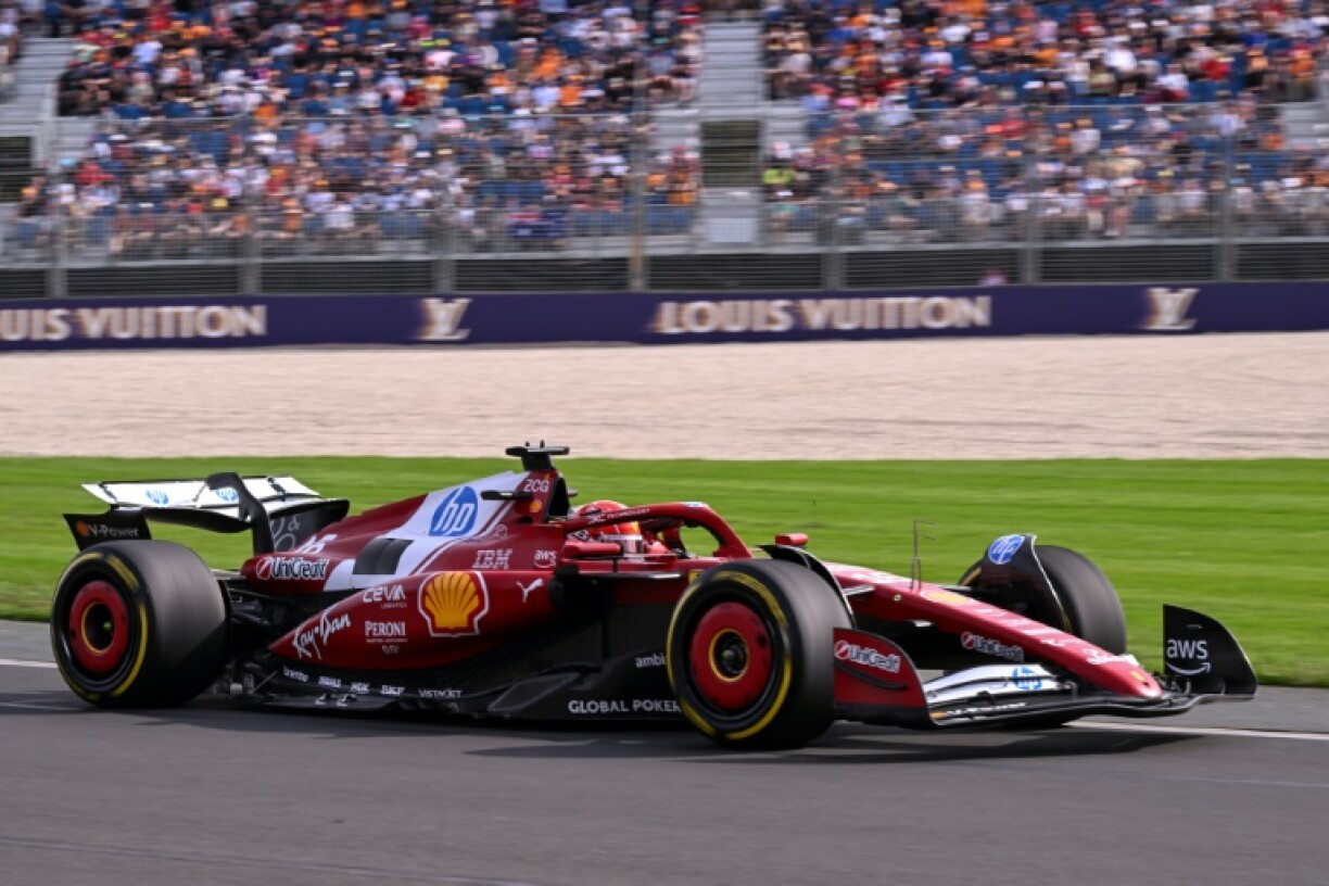 Ferrari's Charles Leclerc topped the times in second practice for the Australian Grand Prix