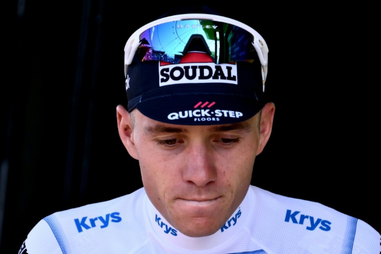 Remco Evenepoel was in third place when he climbed from his bike on Saturday to quit the Tour de France.