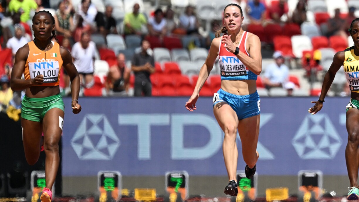 D'Patrizia van der Weken op der WM zu Budapest am August 2023.