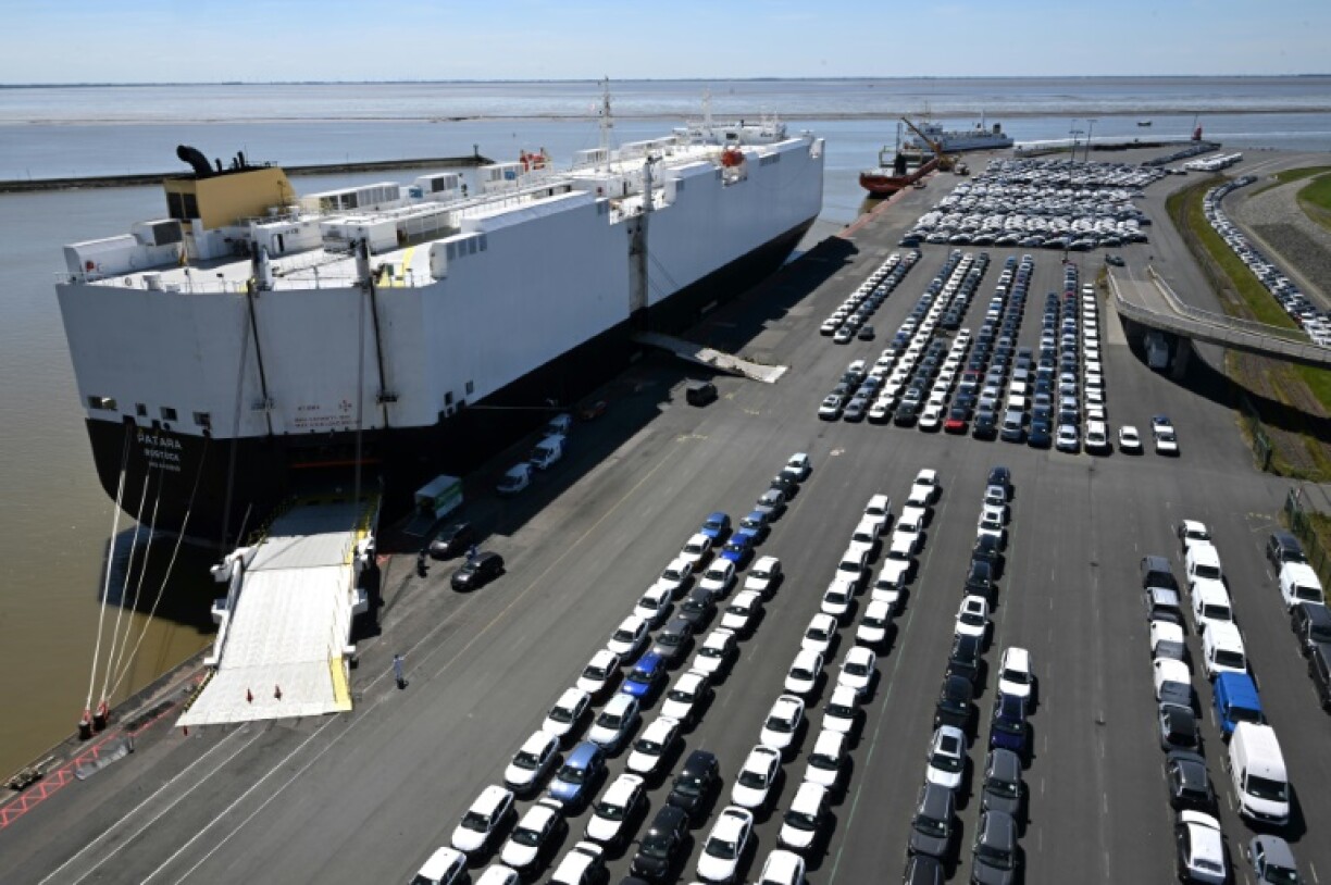 Volkswagen cars waiting last month to be put aboard a ship for export near the company's factory in Emden, northwestern Germany