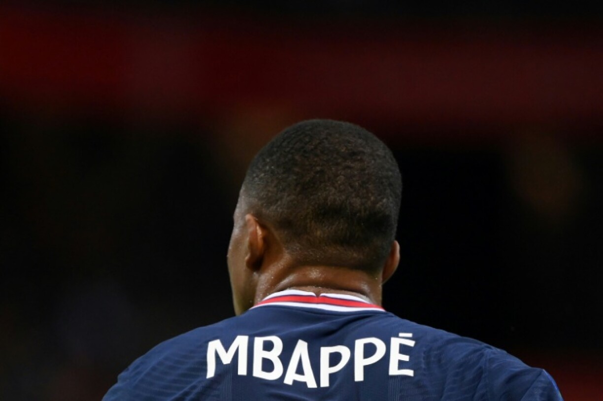 L'avant-centre du Paris Saint-Germain, Kylian Mbappé, lors du match d Ligue 1 contre le Stade de Reims au Stade Auguste-Delaune le 29 août 2021