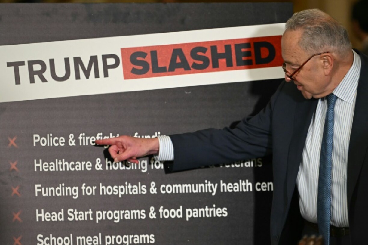 Top Senate Democrat Chuck Schumer holds press conference on the spending freeze