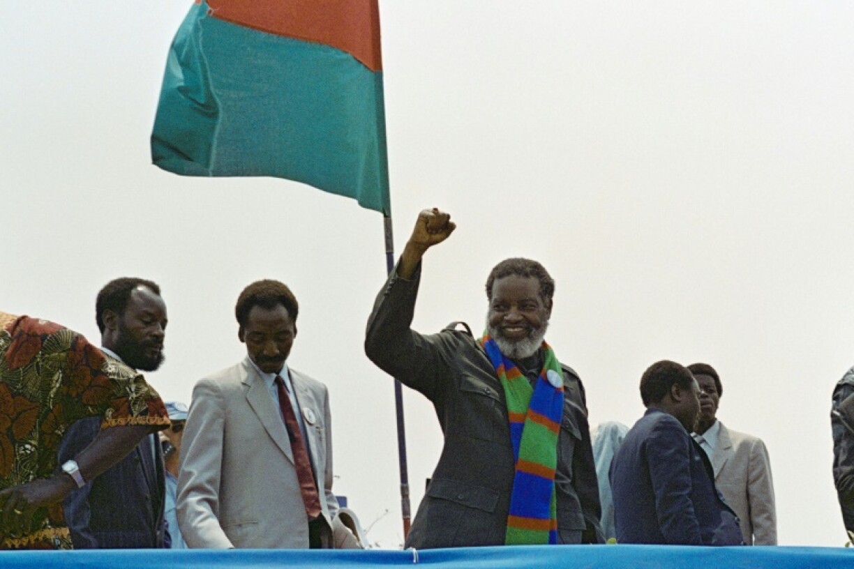 Sam Nujoma, pictured here in 1989, is revered for leading it to independence from apartheid South Africa