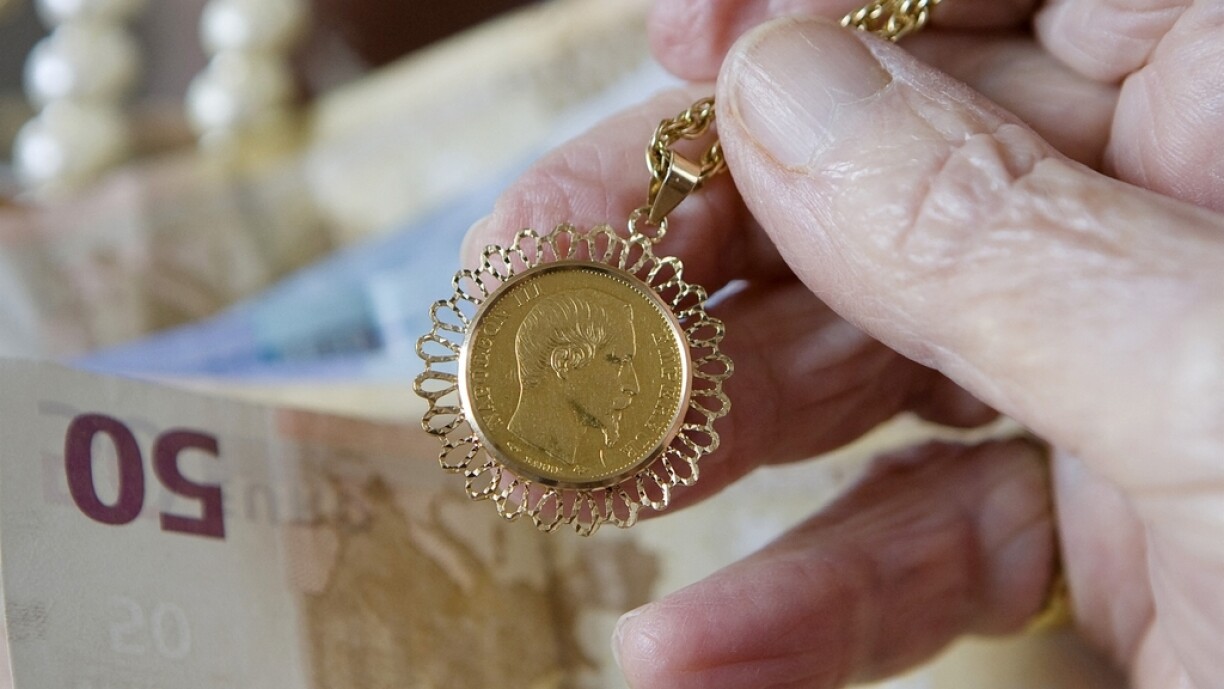 Pictured here is a Louis d'Or coin, of which the state still holds 1,800.