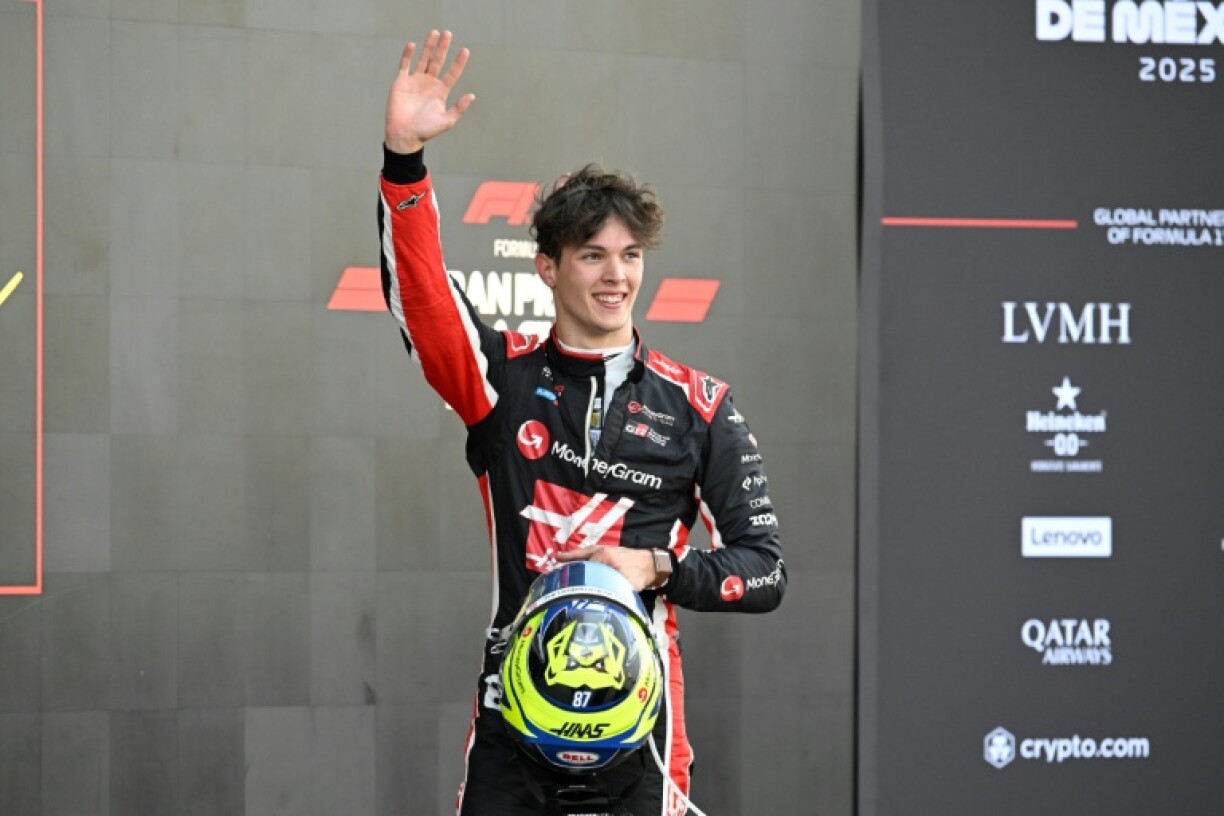 Haas British driver Oliver Bearman celebrated a fourth-place finish at the Mexico City Formula One Grand Prix