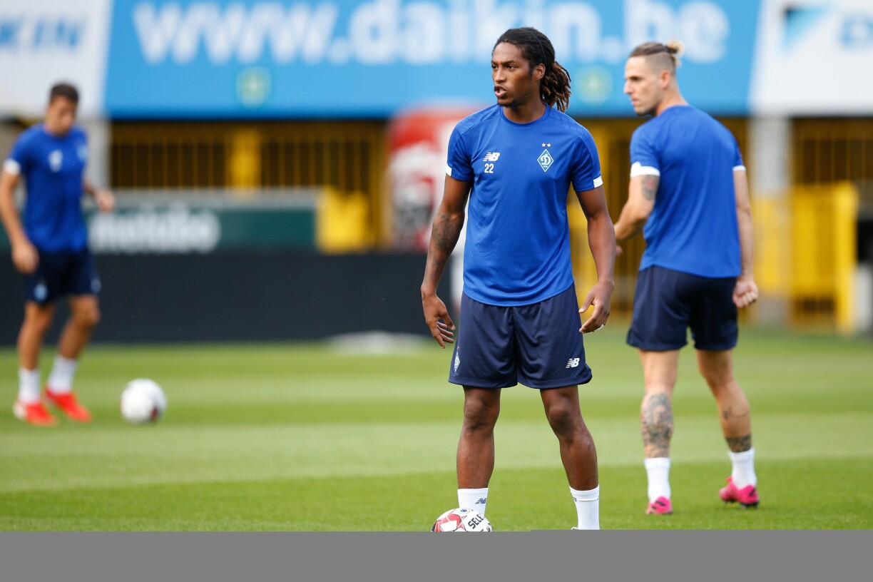 Gerson Rodrigues photographié alors qu'il s'entraînait avec le Dynamo Kiev