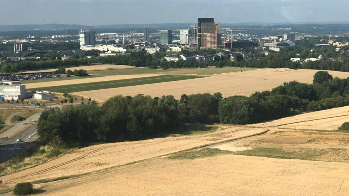Une photo aérienne prise au mois de juillet 2022 au Luxembourg
