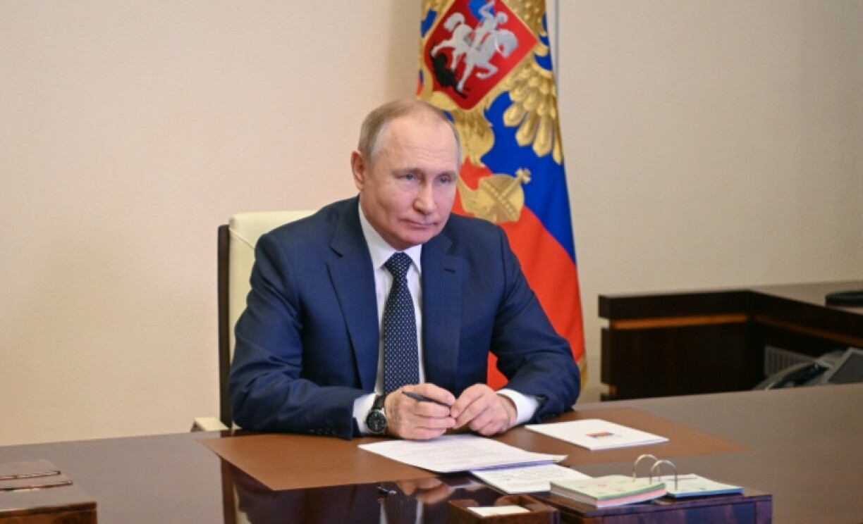 Le président russe Vladimir Poutine le 4 mars 2022 à Moscou.