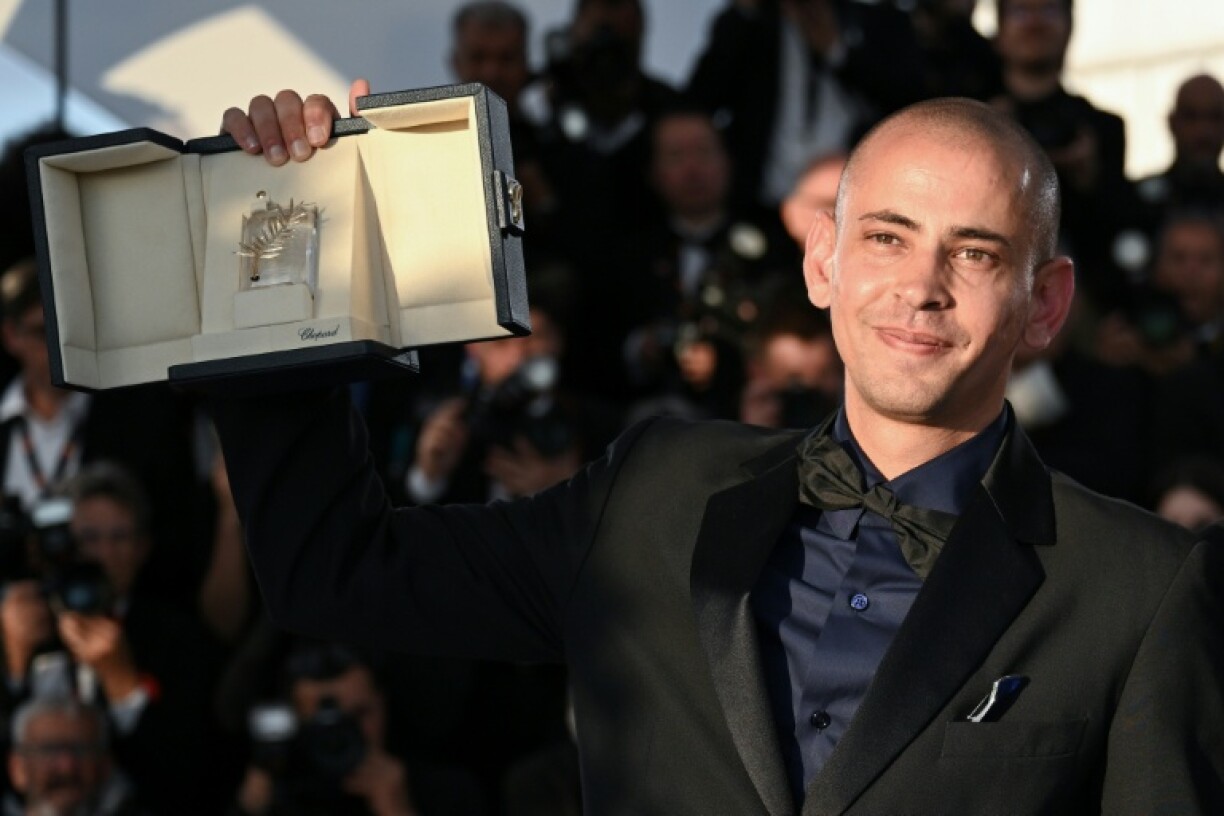 Palestinian director Tawfeek Barhom spoke up about the war in Gaza after receiving his prize