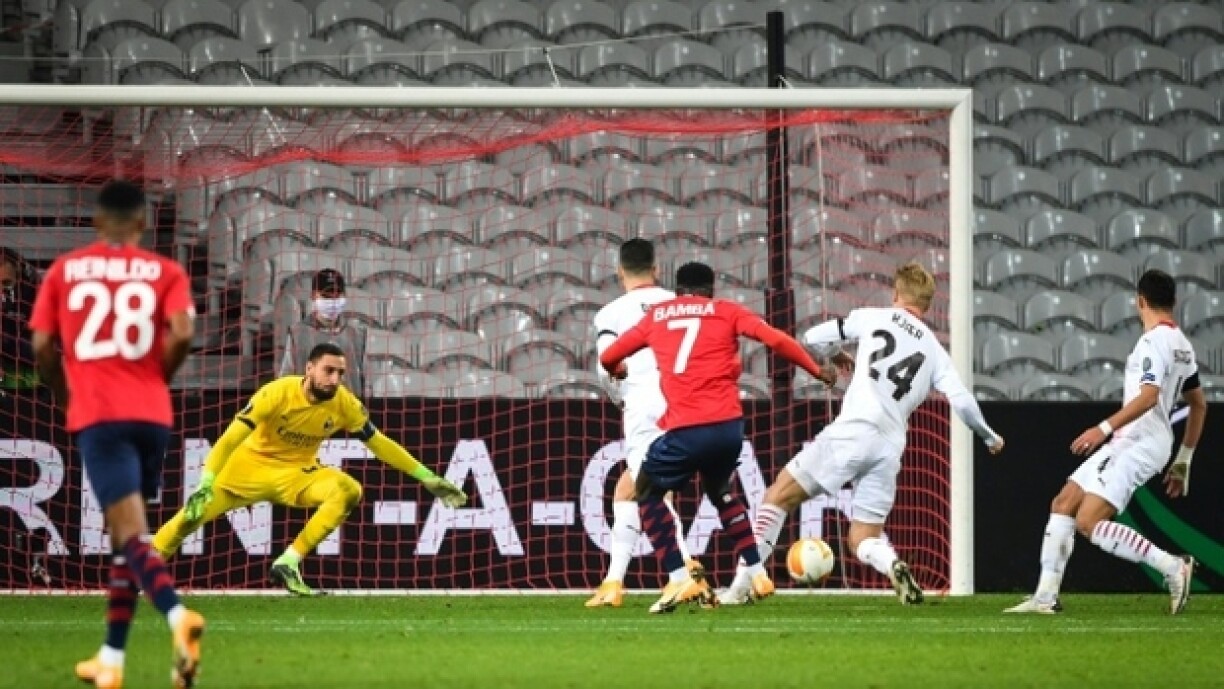 De Bamba bei sengem Gol fir Lille.