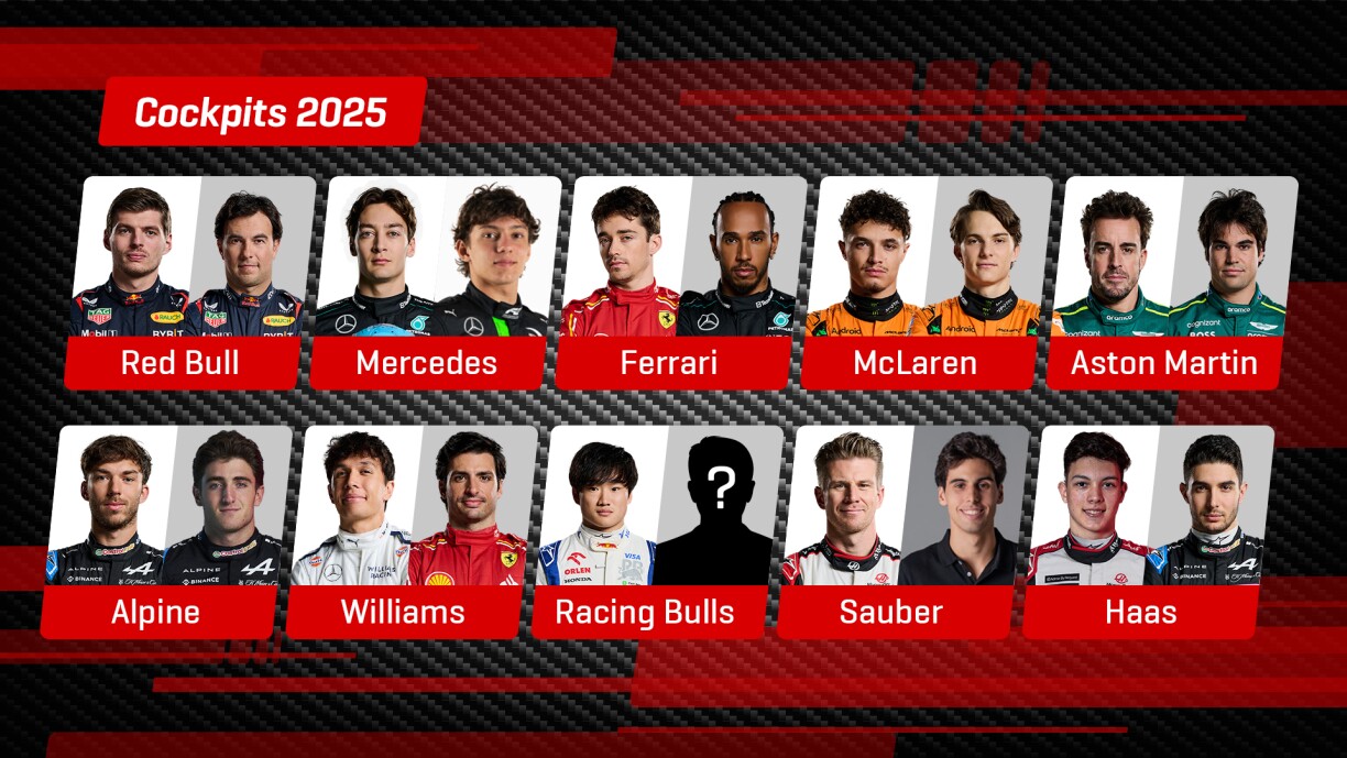 Offiziell ass nëmmen nach bei de Racing Bulls ee Cockpit fräi. Mee bei Red Bull wackelt de Pérez.