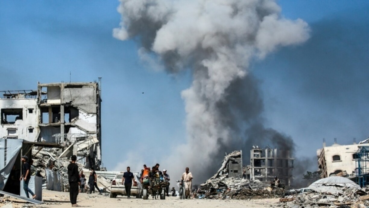 Après une frappe israélienne à Jabalia, dans le nord de la bande de Gaza, le 25 mai 2025