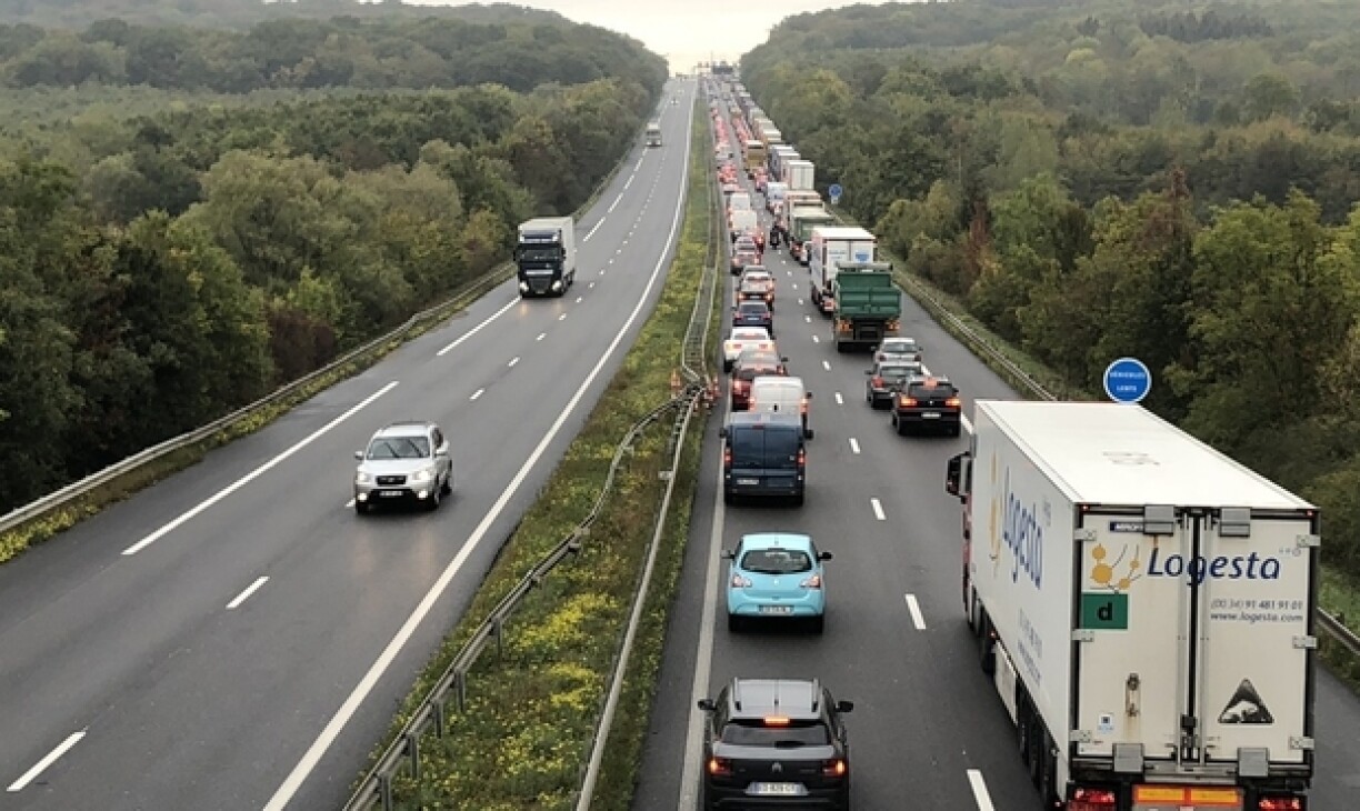 Image d'illustration. Bouchon sur l'A31 en début d'année 2018.