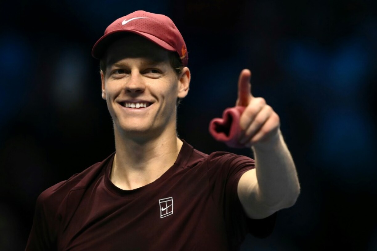 Italy's Jannik Sinner beat Canada's Felix Auger-Aliassime in straight sets at the ATP Finals