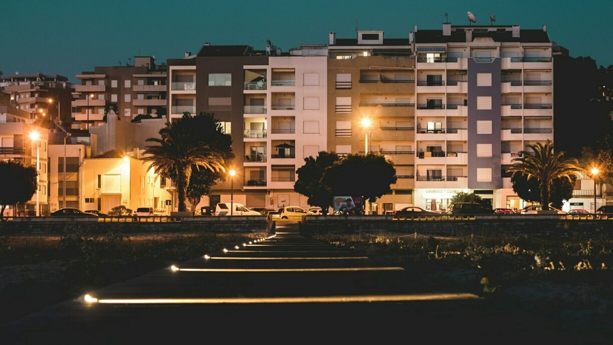 Une vue du front de mer à Figueira da Foz au Portugal