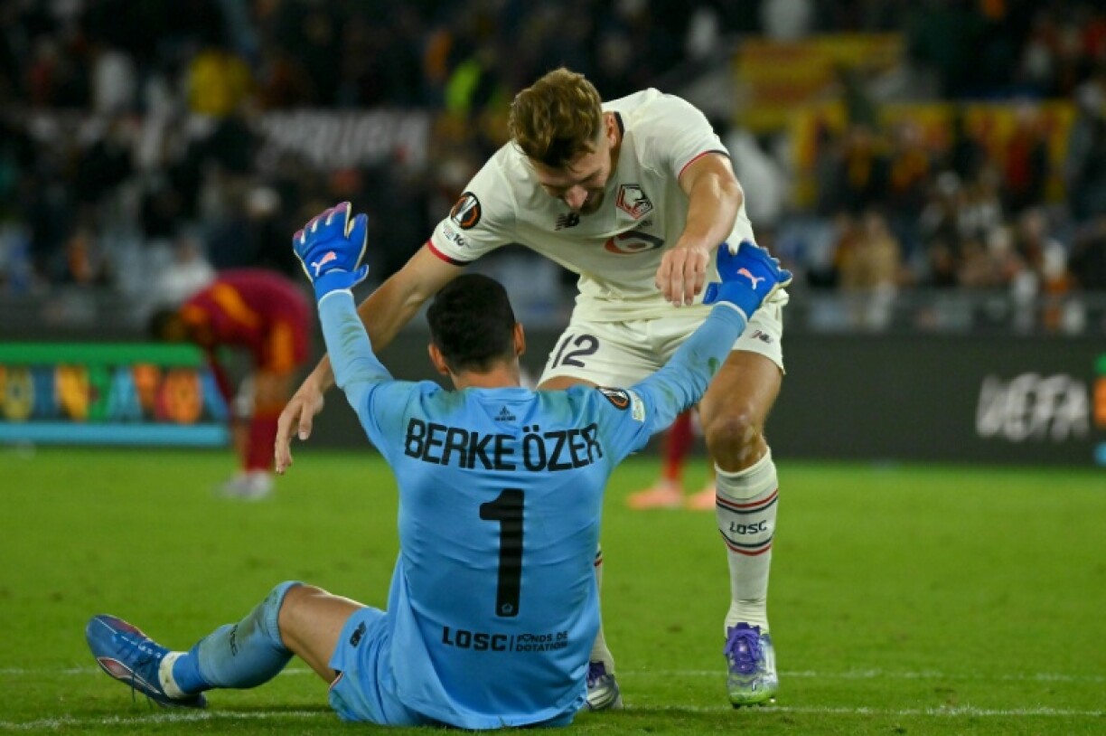 Berke Ozer was the hero for Lille as he kept out three penalties against Roma